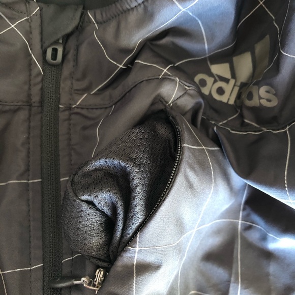 Adidas Reflective Running Windbreaker Zip Up Sweater - Picture 11 of 13